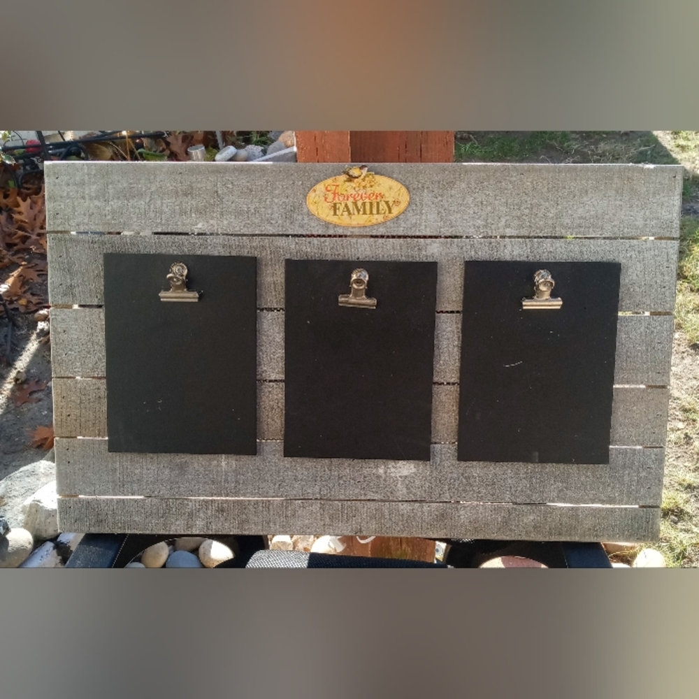 Triple chalkboard & Note Holer.